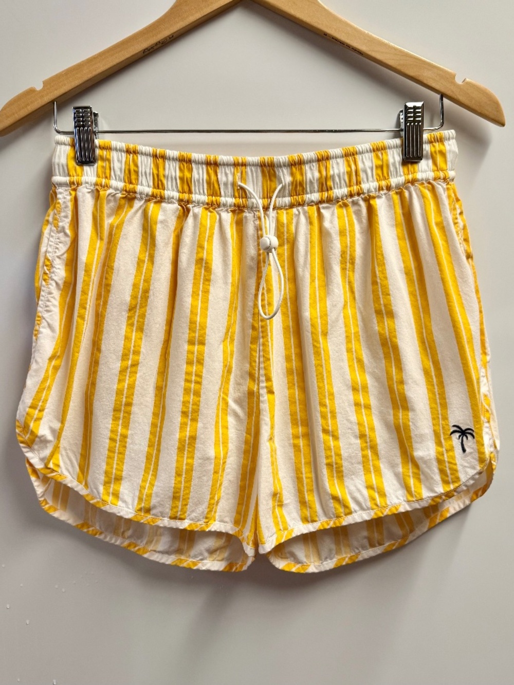 Sundry Striped Shorts Yellow and White Cotton Size 1 Small